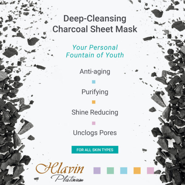 Hlavin Platinum Mask Deep-Cleansing Charcoal Sheet Mask - Image 5