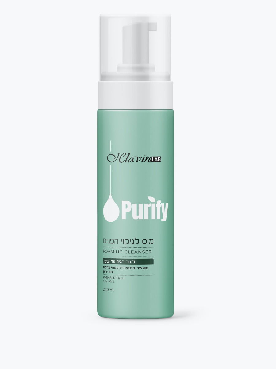 מוס לניקוי הפנים לעור רגיל עד יבש